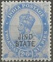 King George V wearing Imperial Crown of India - overprinted