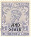 King George V wearing Imperial Crown of India - overprinted