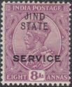 King George V wearing Imperial Crown of India - overprinted