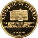 25 Dollars (75th Birthday of President Tubman)