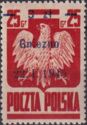 Polish Eagle, Surcharge 3z on 25g Gniezno 22.1.1945