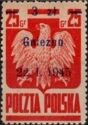 Polish Eagle, Surcharge 3z on 25g Gniezno 22.1.1945