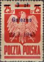 Polish Eagle, Surcharge 3z on 25g Gniezno 22.1.1945