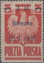 Polish Eagle, Surcharge 3z on 25g Gniezno 22.1.1945