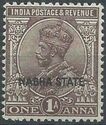 King George V wearing Imperial Crown of India - overprinted