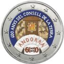 2 Euro (600 Anys del Consell de la Terra. Coloured)