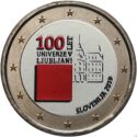 2 Euro (Centenary of the foundation of the University of Ljubljana. Coloured 5)