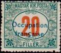 Overprinted 1915 Postage Due Stamp of Hungary