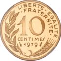 10 Centimes (Piedfort - Gold)