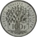 100 Francs (Pantheon Pantheon - Platinum Piedfort)