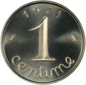 1 Centime (Piedfort - Silver)