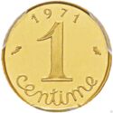1 Centime (Piedfort - Gold)