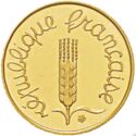 1 Centime (Piedfort - Gold)