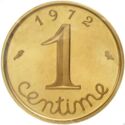1 Centime (Piedfort - Gold)