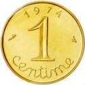 1 Centime (Piedfort - Gold)