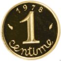 1 Centime (Piedfort - Gold)