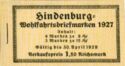 Booklet-Hindenburgspende 1927