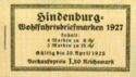 Booklet-Hindenburgspende 1927