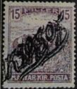 Black '1 korona 50 filler' overprint