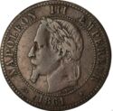 2 Centimes (laureate head BB - neck points to 8 of 1861 or 1862)