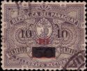Telegraph stamp with overprint