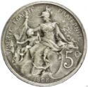 5 Centimes (Silver plated)