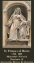 "Frances of Rome", Catholic Prayer Cards, 242