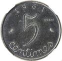 5 Centimes (Essai Piedfort - Coin alignment ↑O↓)