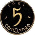 5 Centimes (Essai Piedfort - Gold)
