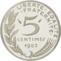 5 Centimes (Piedfort - Silver)