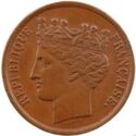 10 Centimes (Essai by Barre - Type 2 - Bronze)