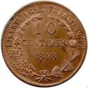 10 Centimes (Essai by Montagny - Copper Oak-Palm)