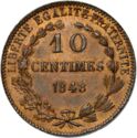 10 Centimes (Essai by Montagny - Bronze Oak-Palm)