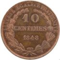 10 Centimes (Essai by Montagny - Bronze Bare collar)