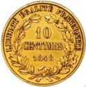 10 Centimes (Essai by Moullé - Copper Gilded Piedfort)