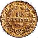 10 Centimes (Essai by Moullé - Bronze)
