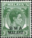Overprinted "B.M.A. Malaya"