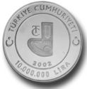 10,000,000 Lira (75th Anniversary of Turkish Radio Television Foundation)