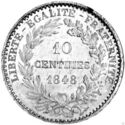 10 Centimes (Essai by Tournier - Tin)