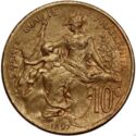 10 Centimes (Essai. Head to left)
