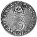 3 Pence (William & Mary)