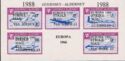 Airplane Europa 1966 Overprint Strike Mail