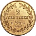 2½ Centimes (Charles X Pretender - Essai No date)