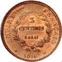 3 Centimes (Essai Heavy - Napoleon II)