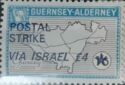 Guernsey Alderney Postal Strike via Israel Overprint