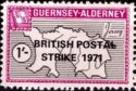 Guernsey Alderney British Postal Strike 1971 Jersey Map