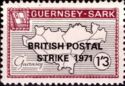 Guernsey Sark British Postal Strike 1971 Guernsey Map