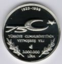 3,000,000 Lira (75th Anniversary Republic - the people)