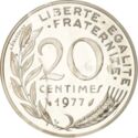 20 Centimes (Piedfort - Silver)