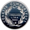 7,500,000 Lira (Year 2000, Bird and branch)